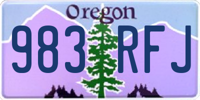 OR license plate 983RFJ