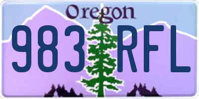 OR license plate 983RFL