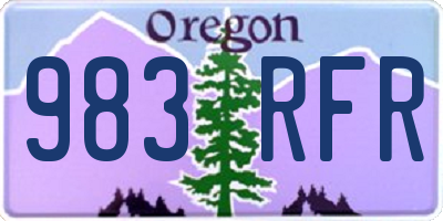 OR license plate 983RFR
