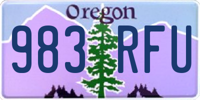 OR license plate 983RFU