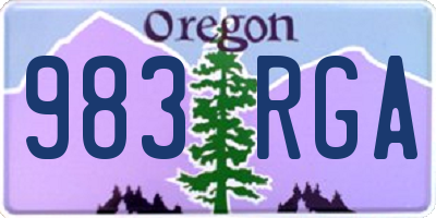 OR license plate 983RGA