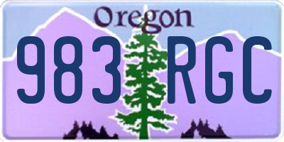 OR license plate 983RGC