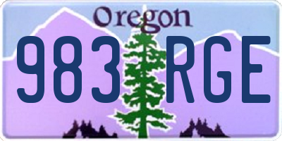 OR license plate 983RGE