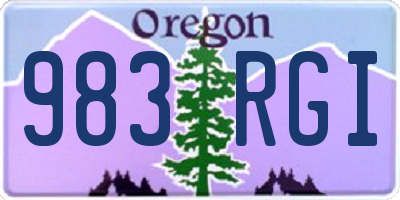 OR license plate 983RGI