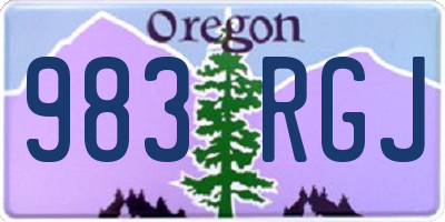 OR license plate 983RGJ
