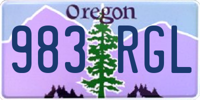 OR license plate 983RGL