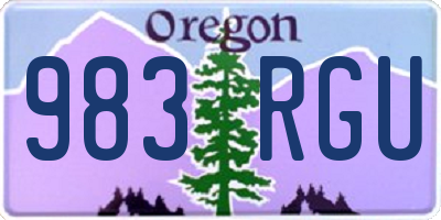 OR license plate 983RGU