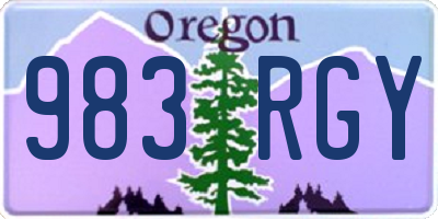 OR license plate 983RGY