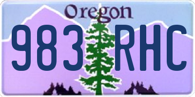 OR license plate 983RHC