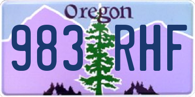 OR license plate 983RHF