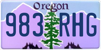 OR license plate 983RHG