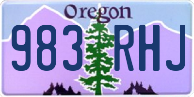 OR license plate 983RHJ