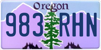 OR license plate 983RHN