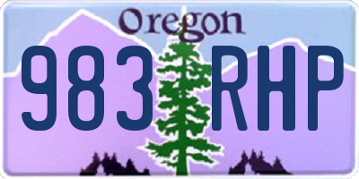 OR license plate 983RHP