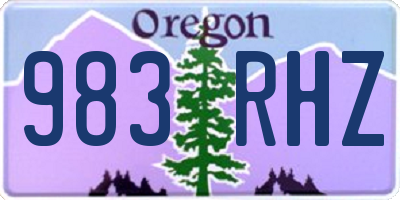 OR license plate 983RHZ