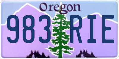 OR license plate 983RIE