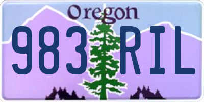 OR license plate 983RIL