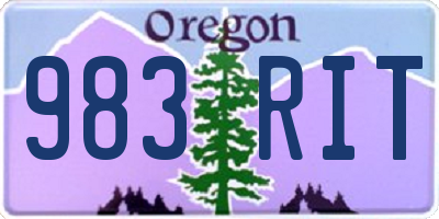 OR license plate 983RIT