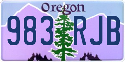 OR license plate 983RJB