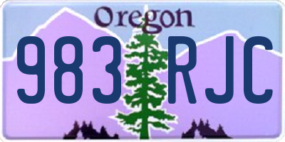 OR license plate 983RJC