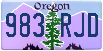 OR license plate 983RJD