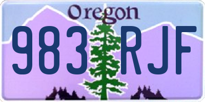 OR license plate 983RJF