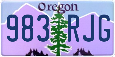 OR license plate 983RJG
