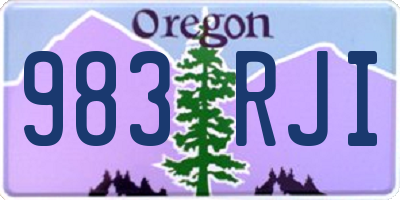 OR license plate 983RJI