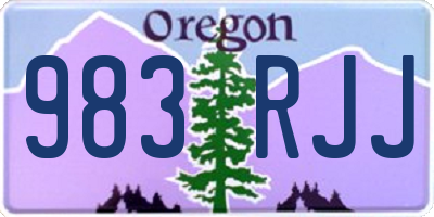 OR license plate 983RJJ