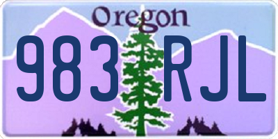 OR license plate 983RJL