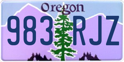 OR license plate 983RJZ