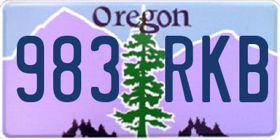 OR license plate 983RKB