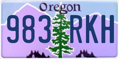OR license plate 983RKH