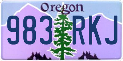 OR license plate 983RKJ