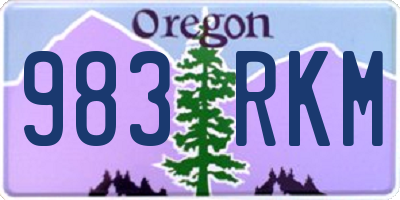 OR license plate 983RKM