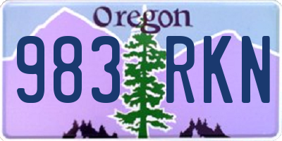 OR license plate 983RKN
