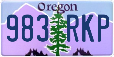 OR license plate 983RKP