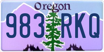 OR license plate 983RKQ