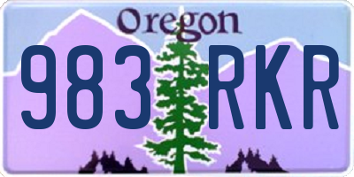 OR license plate 983RKR
