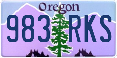 OR license plate 983RKS