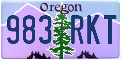 OR license plate 983RKT