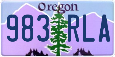 OR license plate 983RLA