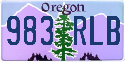OR license plate 983RLB