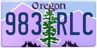 OR license plate 983RLC