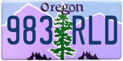 OR license plate 983RLD
