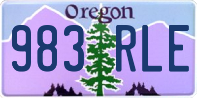 OR license plate 983RLE