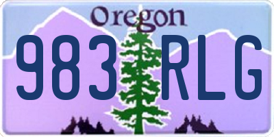OR license plate 983RLG