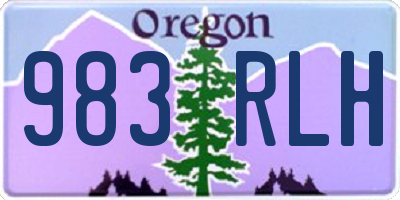 OR license plate 983RLH