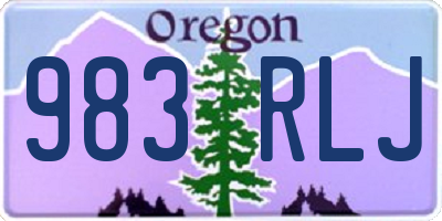 OR license plate 983RLJ