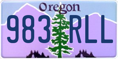 OR license plate 983RLL